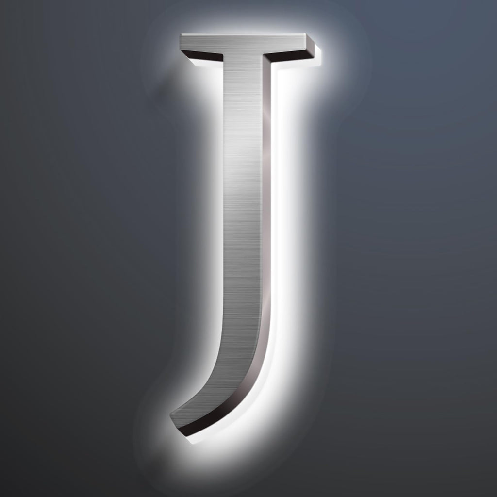 Backlit LED Illuminated House Address Numbers 20', Lighted House Numbers For A Safe And Modern, Large Modern Illuminated Address Numbers For Outside Street Yard,J