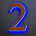 Backlit LED Illuminated House Numbers 18 Inch, Stainless Steel Hand-Polished For House Address Signs, Large Metal Modern Lighted Home Address Numbers, Brown, Blue Light,2