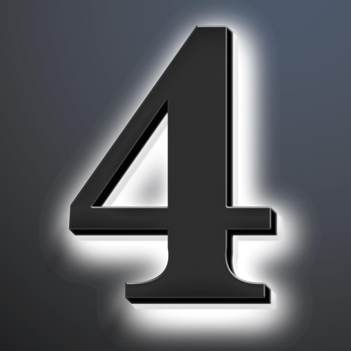 Backlit LED Illuminated House Numbers 20 Inch, Large Modern Lighted Home Address Numbers For Outside, Metal House Numbers With LED Lights, Illuminated Address Signs.