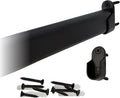 36' Oval Closet Rod Kit | Black | Screw-On End Brackets & Hardware | Heavy-Gauge Steel | 10 Kits | Desunia
