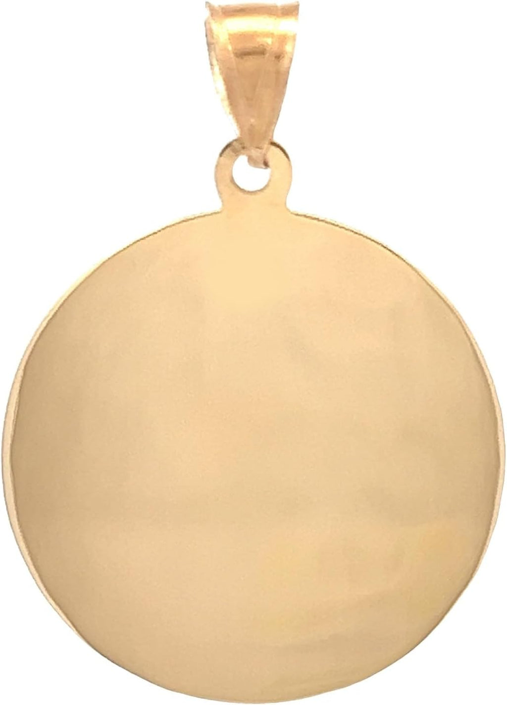 14k Yellow Gold and White Gold Polished Saint Christopher Pendant Medal Necklaces for Men and Boys