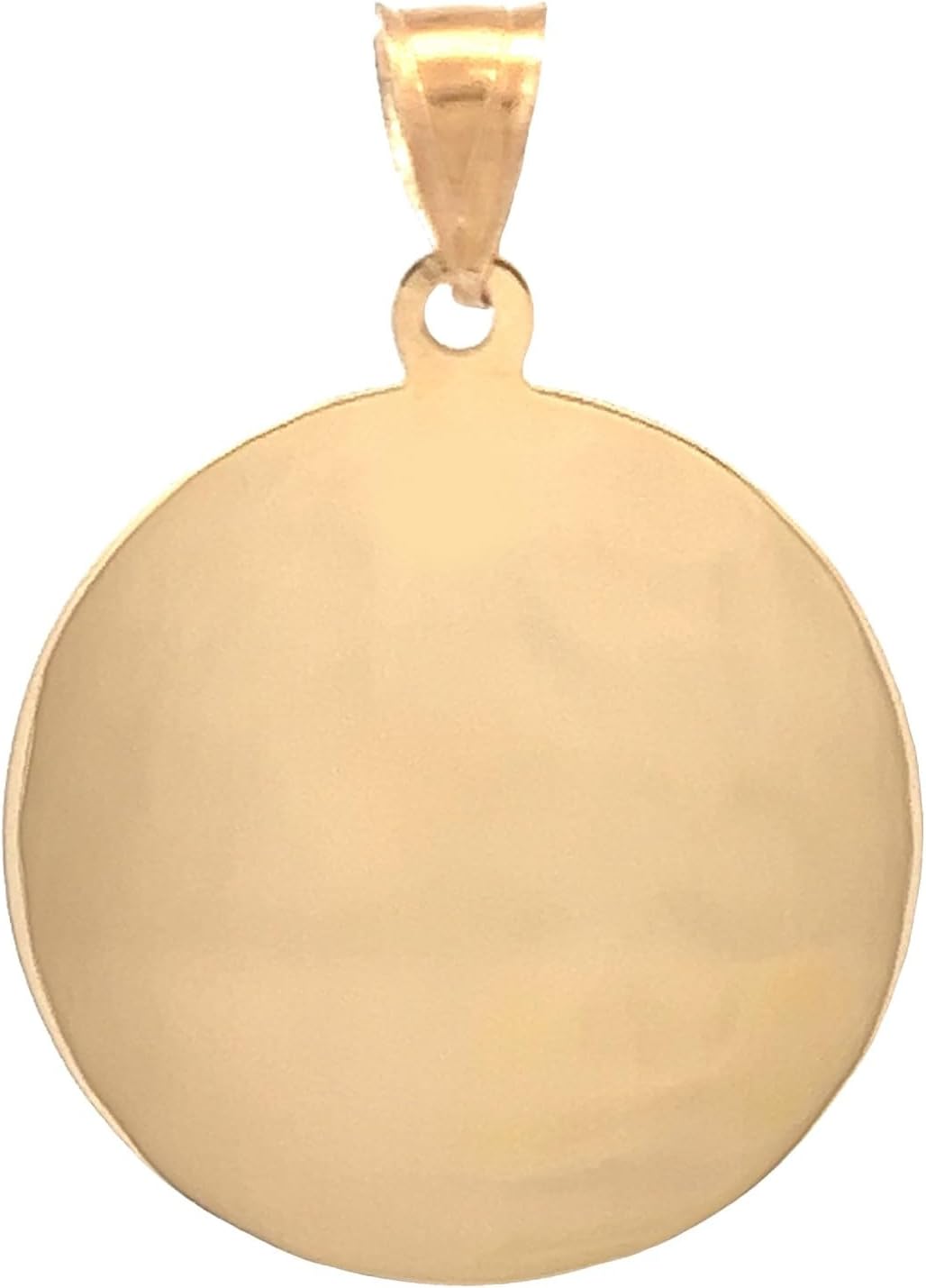 14k Yellow Gold and White Gold Polished Saint Christopher Pendant Medal Necklaces for Men and Boys