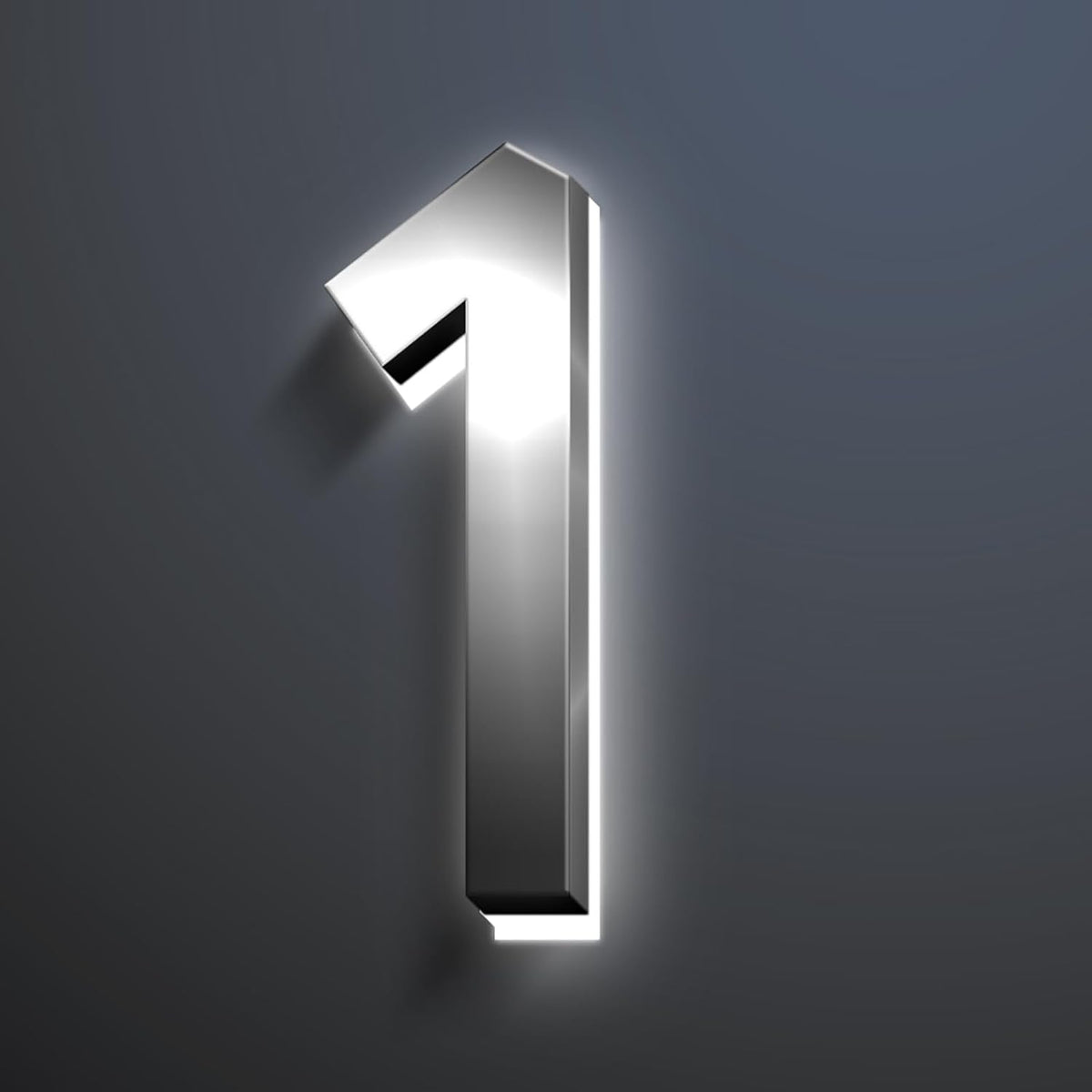 Backlit Illuminated LED House Numbers, LED Lighted Up House Number Light, Modern Up-Scale Look Stainless Steel LED House Address Numbers,16 Inch/400mm,0