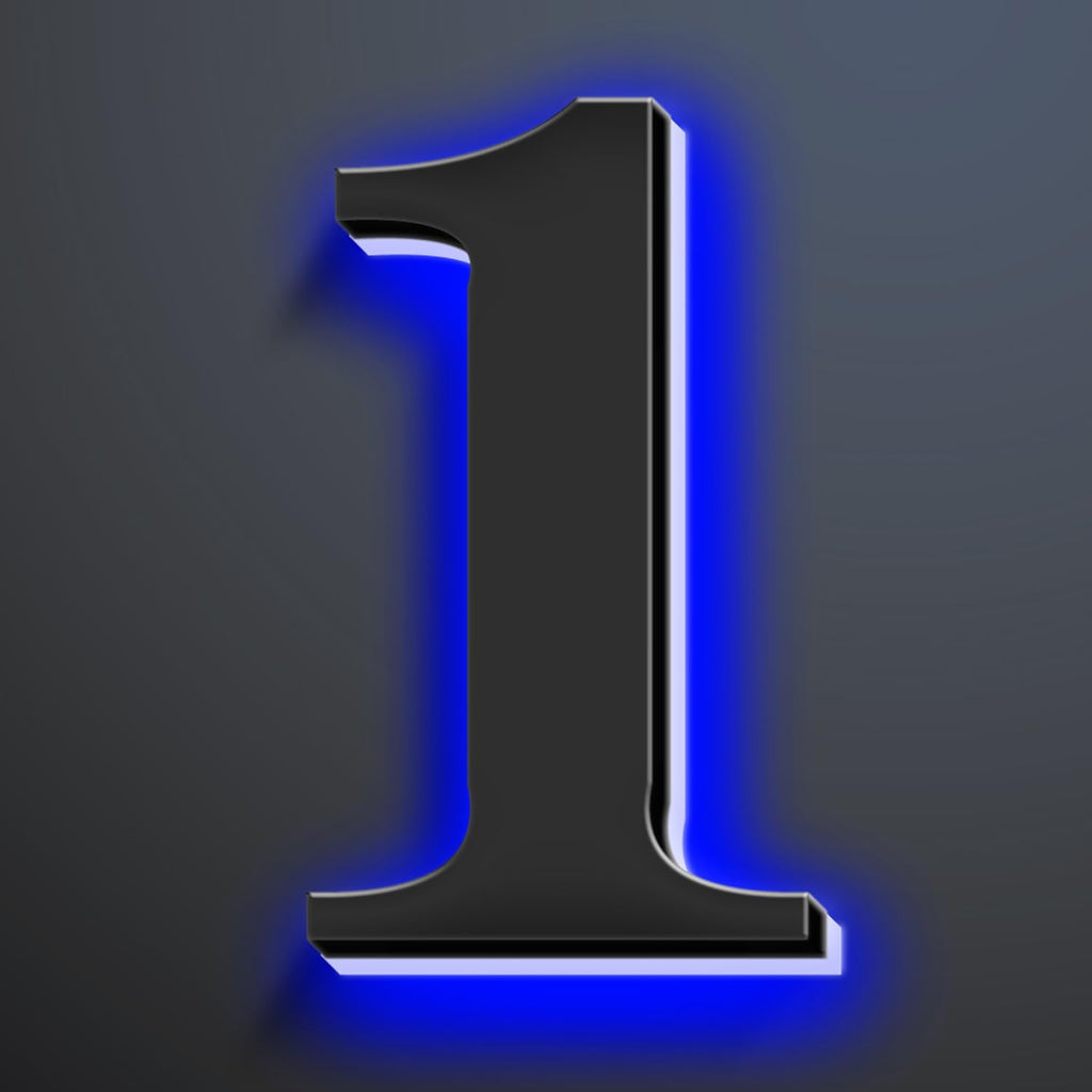 Illuminated House Numbers Increase Safety And Style 18 Inch, Backlit LED Address Number For Enhanced Visibility, Lighted Up Address Number, Modern Metal Signs,1