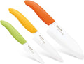 Kyocera 3Piece Advanced ceramic Revolution Series Knife Set, Citrus