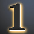Backlit Illuminated LED Home Address Numbers 18 Inch, Modern Lighted Up Address Signs Make A Statement, Large Stainlesss Steels House Numbers With LED Lights,1