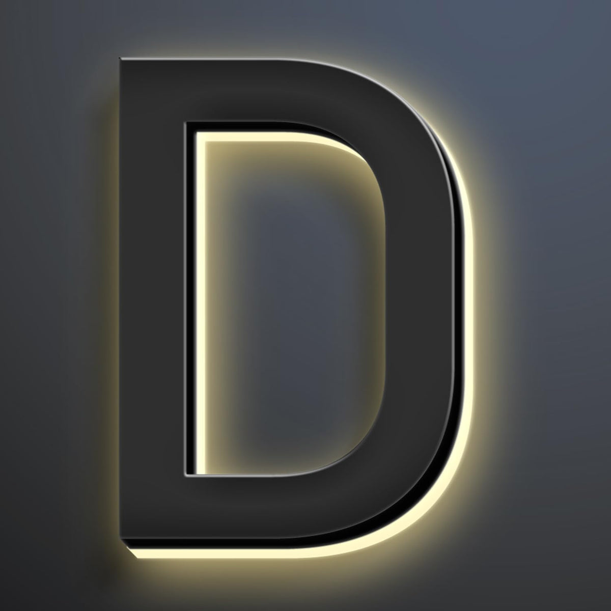 18 Inch Backlit LED Illuminated Home Address Numbers Modern Lighted Up House Numbers Stainless Steel Hand-Polished Waterproof For House Address Signs,D