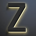 18 Inch Backlit LED Illuminated Home Address Numbers Modern Lighted Up House Numbers Stainless Steel Hand-Polished Waterproof For House Address Signs,Z