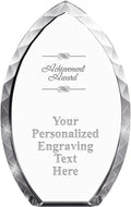Crown Awards Custom Engraved Tear Drop Corporate Crystal Trophy Gift, 9' Tear Drop Personalized Award