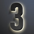 Illuminated House Address Numbers Signs, Stainless Steel,Up-Scale Modern Look, Backlit LED Illuminated Home Address Number, Lighted House Numbers For Outside,20 Inch/500mm,3