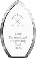 Crown Awards Custom Engraved Tear Drop Corporate Crystal Trophy Gift, 9' Tear Drop Personalized Award