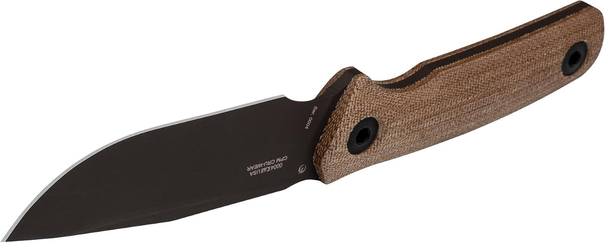 Zero Tolerance 0004, ZT Original Design, Full Tang Fixed Blade Knife, Made in the USA, CPM Cru-Wear, Leather Sheath