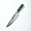 HexClad 8 Inch Japanese Damascus Stainless Steel Chefs Knife, Full Tang Construction, Pakkawood Handle