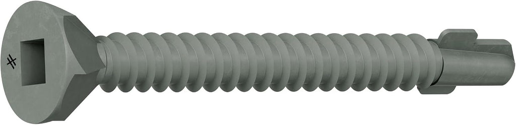 Simpson Strong-Tie CBSDQ158S Sheathing-to-CFS Screw (Collated) - #8 x 1-5/8 in., #2 Square Undersized Drive, Ribbed Flat Head, Quik Guard Coating (1500-Qty)