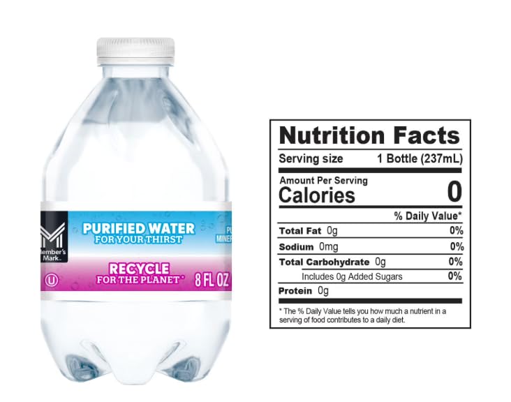Pallet of Water Purified Bottled Water 8 fl. oz., 80 pk. Pack of 48. TOTAL 3840 BOTTLES.