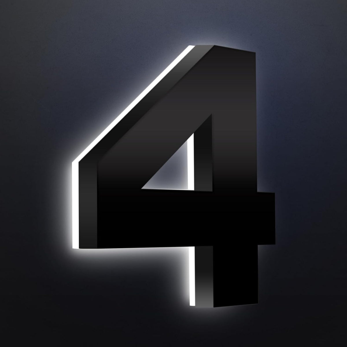 Backlit Illuminated LED House Numbers, LED Lighted House Number Light, 3D Floating Stainless Steel LED Address Number Modern UpScale Look House Number,16 Inch/400mm,B