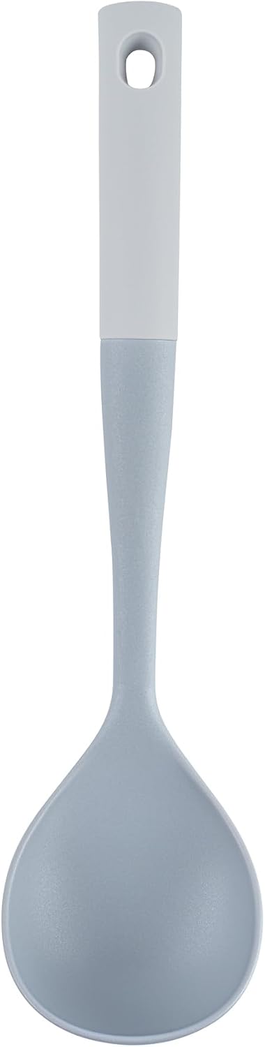 Restaurantware Silicone Utensil Set Pack of 10 Non-Slip Handle 6-Piece Nylon Kitchen Tool Set, Heat-Resistant Dishwasher-Friendly Cooking Accessories, Durable Gray and White Cooking Utensils