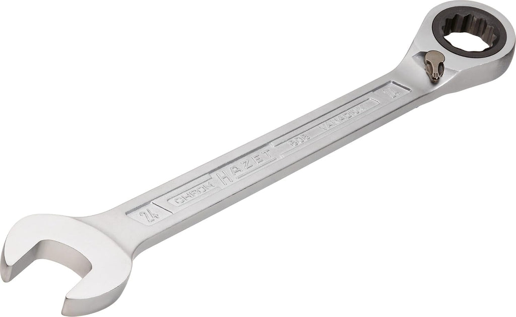 HAZET 606/5 Ring Ratchet Wrench Set, Set of 5, Reversible 0.3-0.7 inches (8-19 mm)
