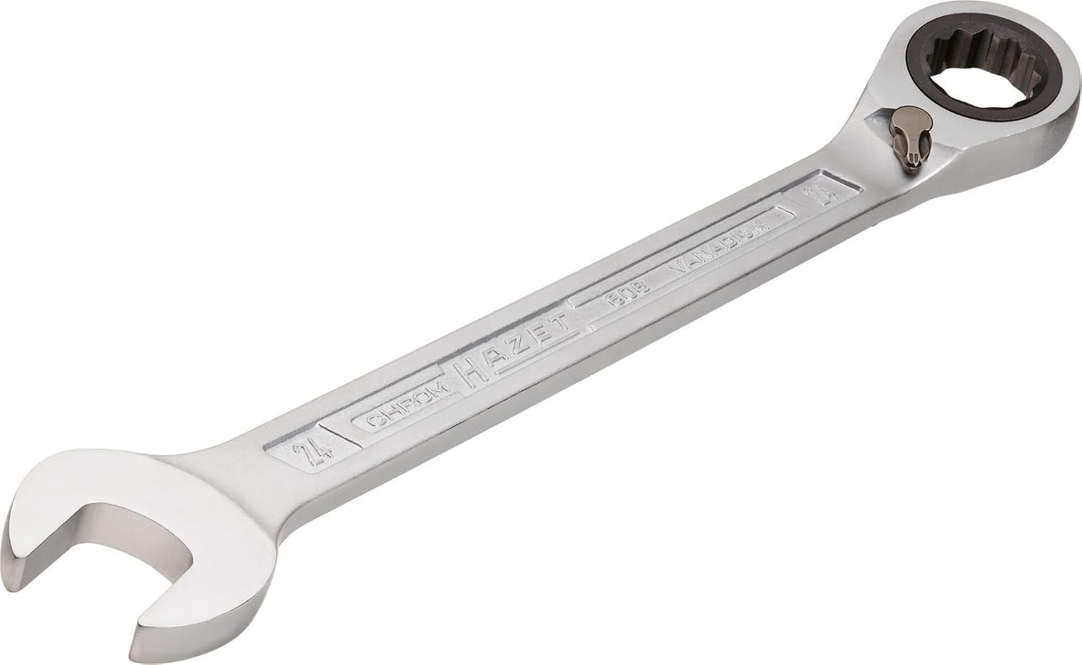 HAZET 606/5 Ring Ratchet Wrench Set, Set of 5, Reversible 0.3-0.7 inches (8-19 mm)