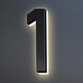18 Inch Backlit LED Illuminated Home Address Numbers Modern Lighted Up House Numbers Stainless Steel Hand-Polished Waterproof For House Address Signs,1