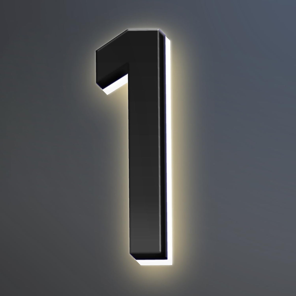 18 Inch Backlit LED Illuminated Home Address Numbers Modern Lighted Up House Numbers Stainless Steel Hand-Polished Waterproof For House Address Signs,1