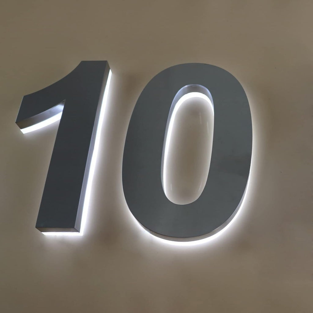Lighted house numbers, Backlit Lighted LED House Numbers, 3D Floating Led House Plaque Number, Lighted Up House Numbers for Outside Modern.