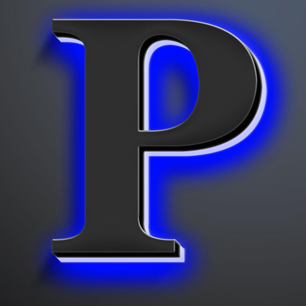 Illuminated LED Address Number 16 Inch, Backlit Illuminated LED House Number For Outside, Lighted Home Address Signs, Large Modern Metal House Number With Lights,P