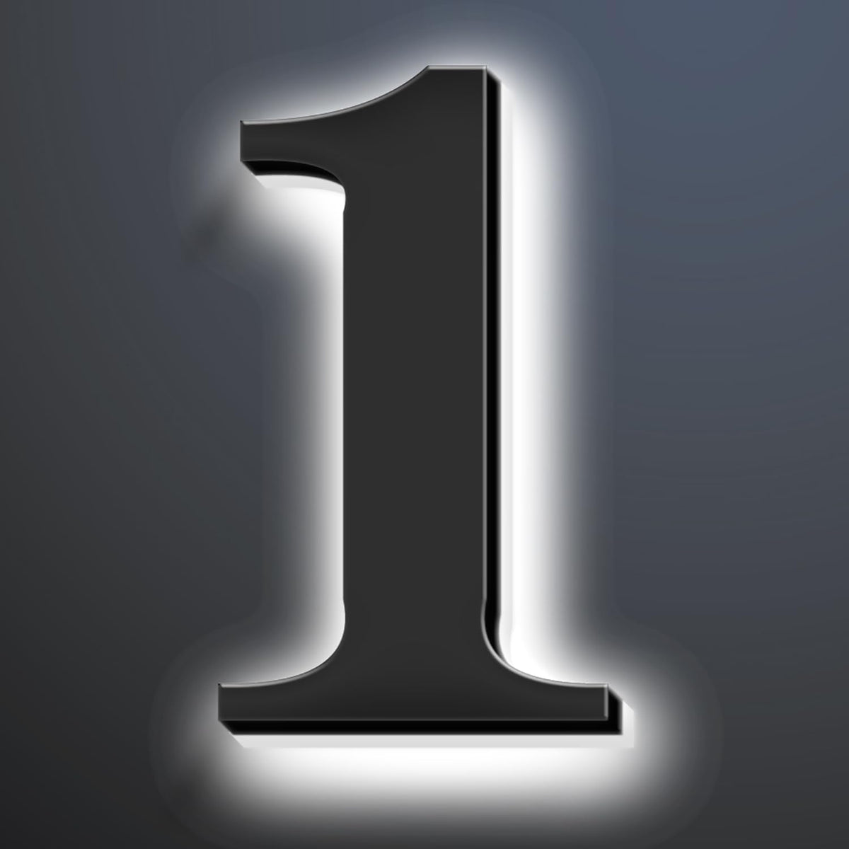 Backlit LED Illuminated Address Number 18 Inch, Lighted House Numbers, Lighted Home Address Numbers, Modern Metal House Numbers With Lights.