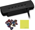 Seymour Duncan Woody XL, Sound Hole Pickup Acoustic Guitar Black Color Bundle with 12x Fender Guitar Picks and Liquid Audio Instrument Polishing Cloth - 11500-32-BLK Model