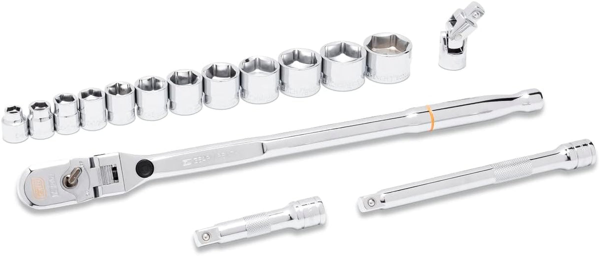 GEARWRENCH 16 Piece 3/8' Drive 120XP Stubby Socket MTS SAE - 81393