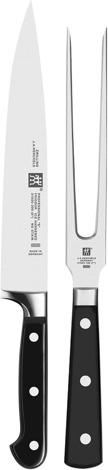 ZWILLING Professional S 2-Piece Razor-Sharp German Carving Knife Set, Made in Company-Owned German Factory with Special Formula Steel perfected for almost 300 Years, Dishwasher Safe