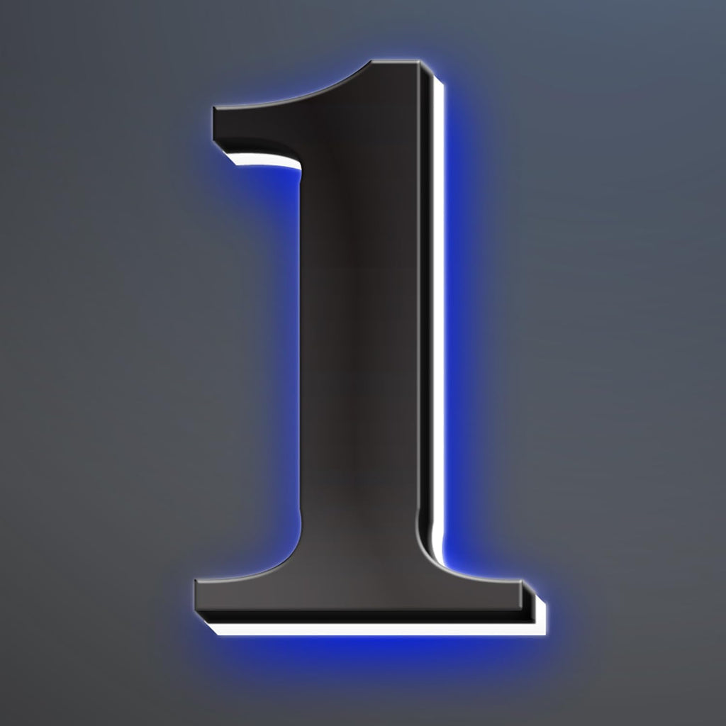 Illuminated LED House Numbers, Stainless Steel, Backlit LED Illuminated Home Address Number, Up-Scale Modern Look, Lighted House Numbers, Modern Address Numbers,18 Inch/450mm,1