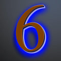 Backlit Illuminated LED House Numbers For Outside 20 Inch, Stainless Steel Illuminated LED Home Address Numbers, Large Modern Lighted Address Signs, Brown, Blue Light,6