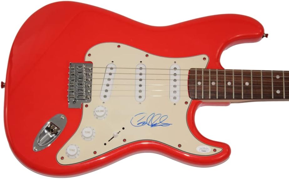 GARY CLARK JR SIGNED AUTOGRAPH FULL SIZE RED FENDER STRATOCASTER ELECTRIC GUITAR B W/ JAMES SPENCE JSA AUTHENTICATION - WORRY NO MORE, 110, BLAK AND BLU, THE STORY OF SONNY BOY SLIM, THIS LAND, VERY RARE
