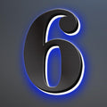 Illuminated LED House Numbers, Stainless Steel, Backlit LED Illuminated Home Address Number, Up-Scale Modern Look, Lighted House Numbers, Modern Address Numbers,18 Inch/450mm,6