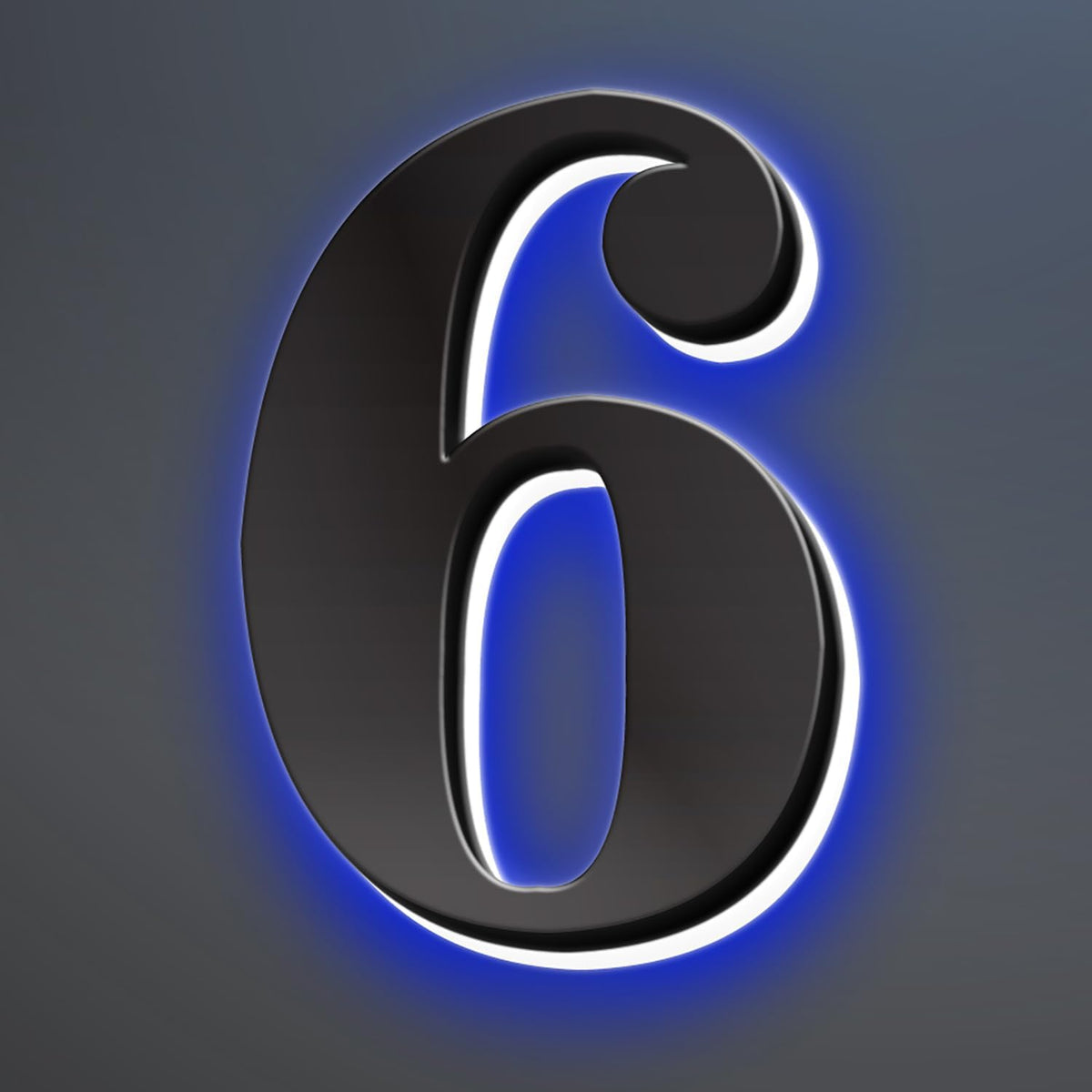 Illuminated LED House Numbers, Stainless Steel, Backlit LED Illuminated Home Address Number, Up-Scale Modern Look, Lighted House Numbers, Modern Address Numbers,18 Inch/450mm,6