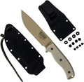 ESEE Knives 6P Fixed Blade Knife w/Molded Polymer Sheath (Dark Earth Blade/Black Sheath)