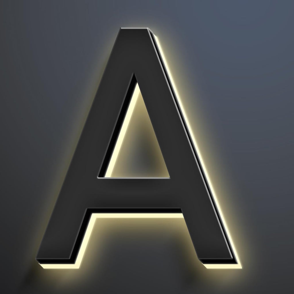 House Numbers, Backlit LED Address Numbers, Modern Lighted House Numbers, Lighted Up House Numbers For Outside.,A