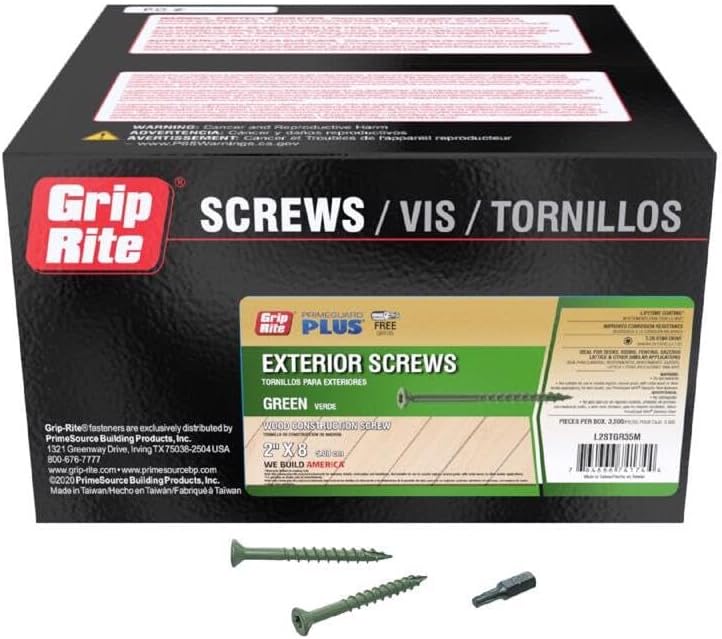 Grip-Rite L2stgr35m Primeguard Plus Flat Head Deck Screws