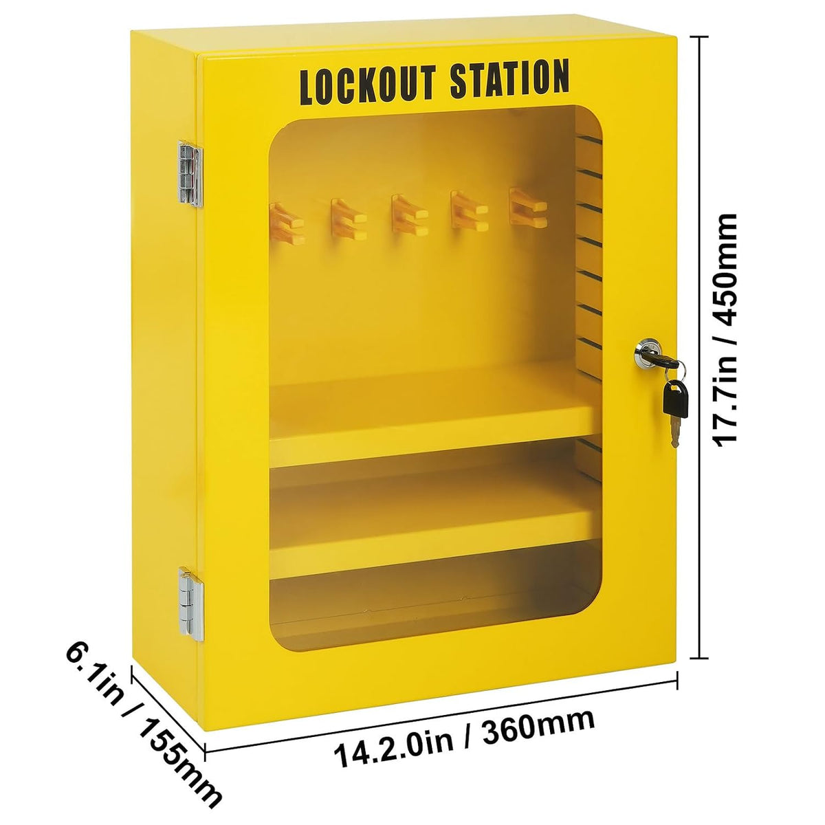 Happybuy Electrical Lockout Tagout Kit, 59 PCS Safety Lockout Tagout Station with Padlocks, Hasps, Tags, Ties, Plug Lockout, Circuit Breaker Lockouts, Valve Lockouts, Cable Lockout, Lockout Bag, Box