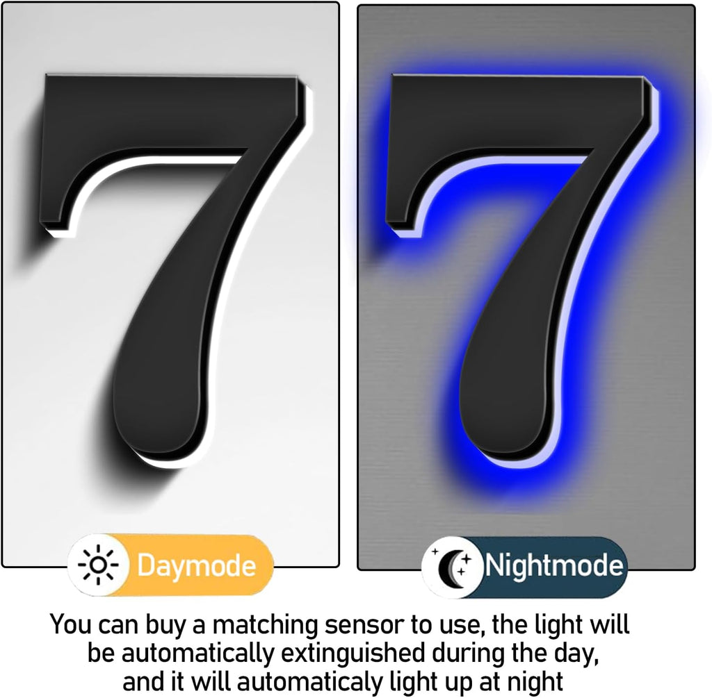 Illuminated House Numbers Increase Safety And Style 18 Inch, Backlit LED Address Number For Enhanced Visibility, Lighted Up Address Number, Modern Metal Signs,P