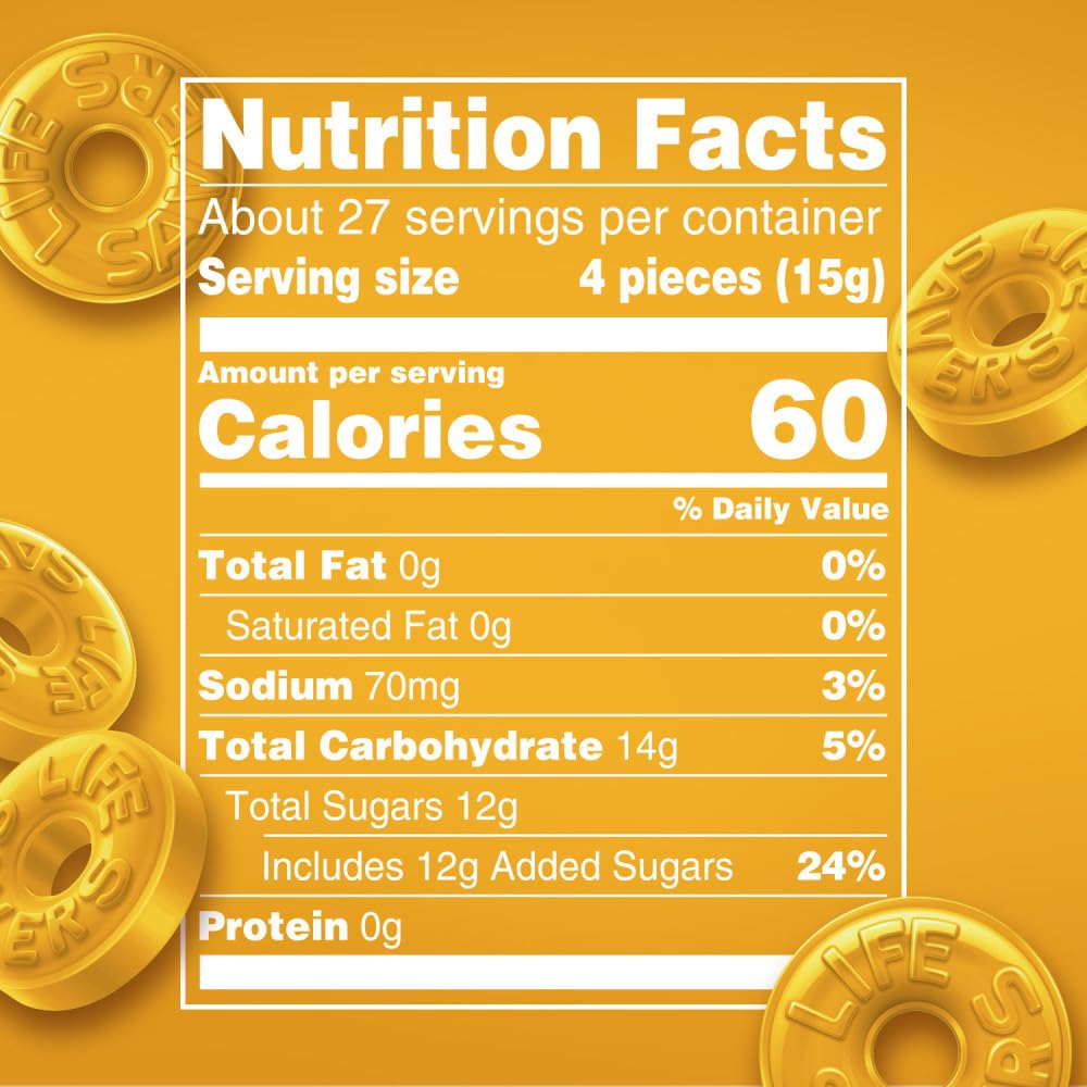 LIFE SAVERS Butter Rum Individually Wrapped Hard Candy, 14.5-Ounce Sharing Size Candy Bag (Pack of 20)