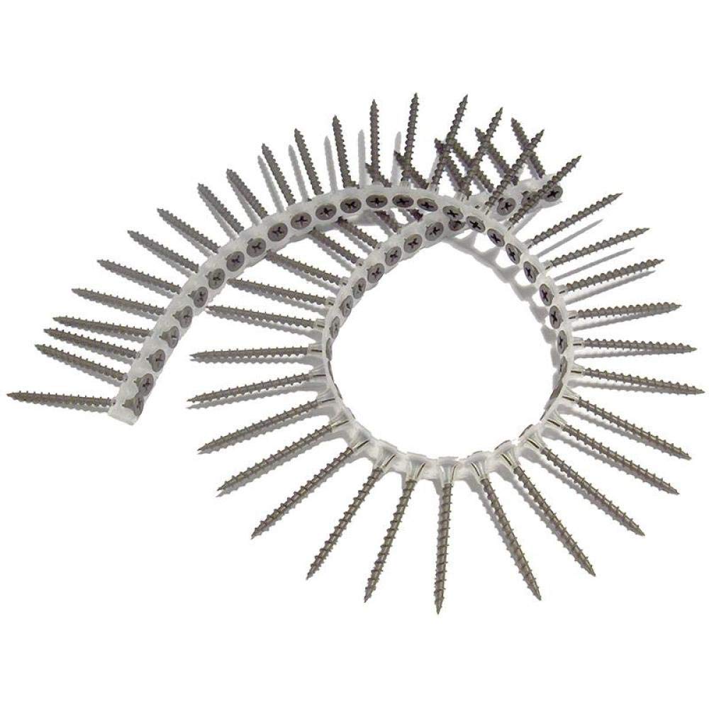 ForgeFix Coarse Thread Collated Drywall Screws | 3.9 x 42mm | Black Phosphate | Box 1000