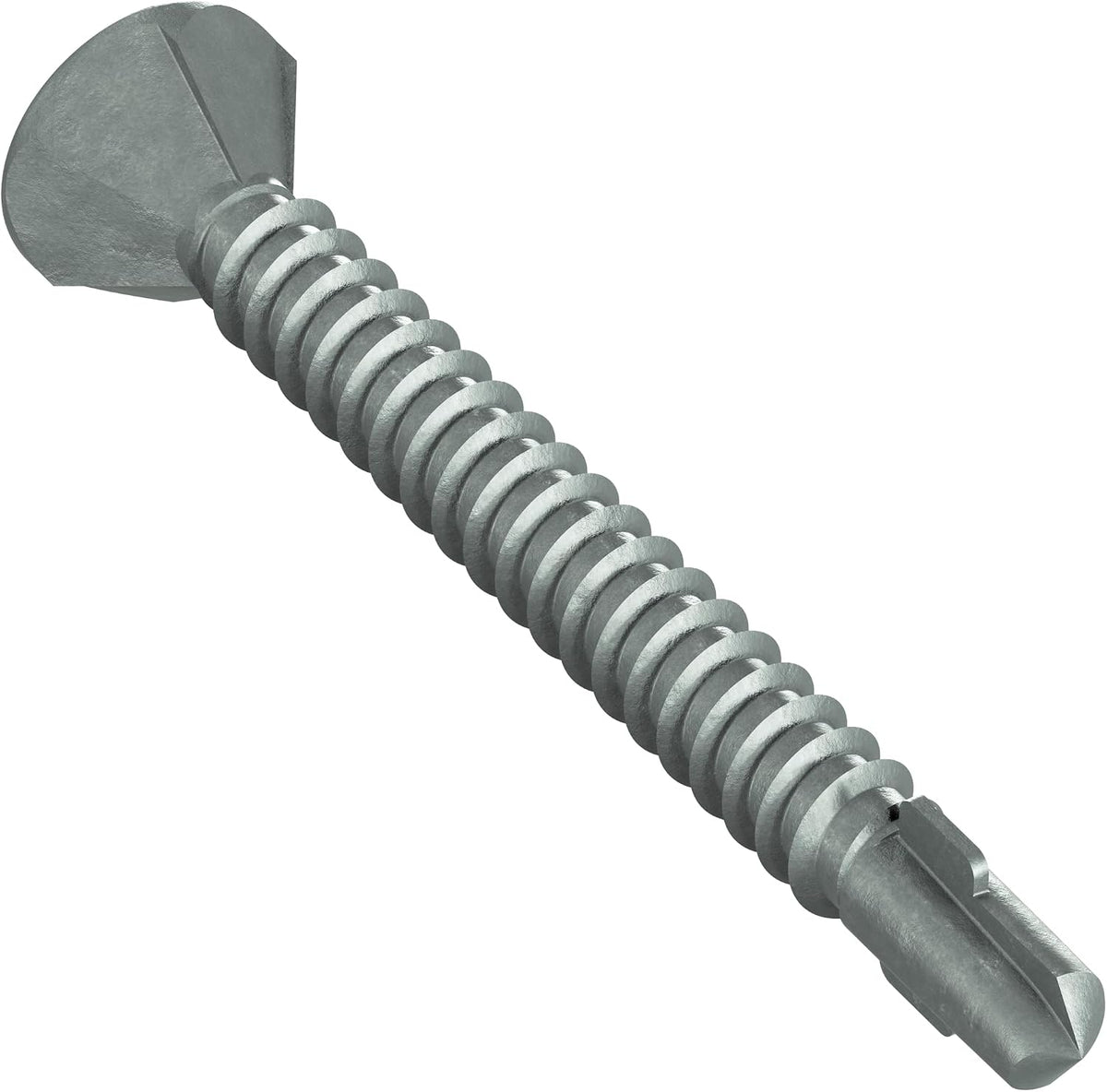 Simpson Strong-Tie CBSDQ158S Sheathing-to-CFS Screw (Collated) - #8 x 1-5/8 in., #2 Square Undersized Drive, Ribbed Flat Head, Quik Guard Coating (1500-Qty)