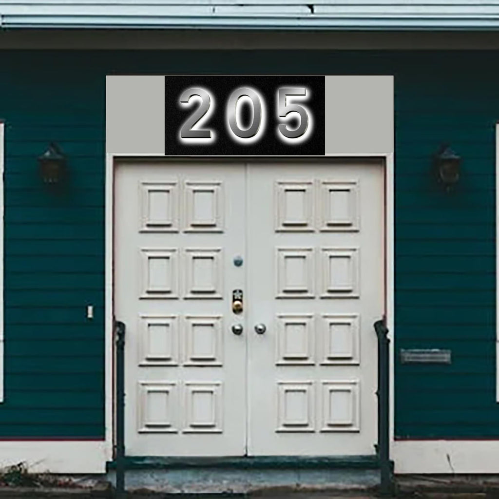 Backlit LED Illuminated House Numbers For Outside 18', Stainless Steel Modern Lighted Address Signs For Home, Illuminated Address Numbers, Brushed Silver, White Light,A