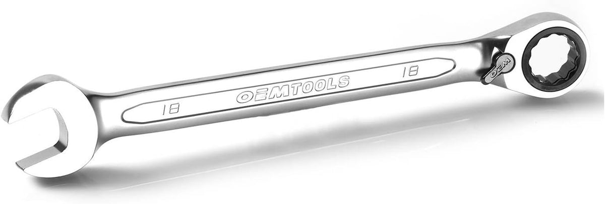 OEMTOOLS 23988 12PC Reversible Metric Ratcheting Wrench Set, Posi-Grip Ratchet Wrench Set, Metric Wrench Set 8-19 mm, Cr-V Ratchet Wrenches, EVA Storage Case Wrench Organizer
