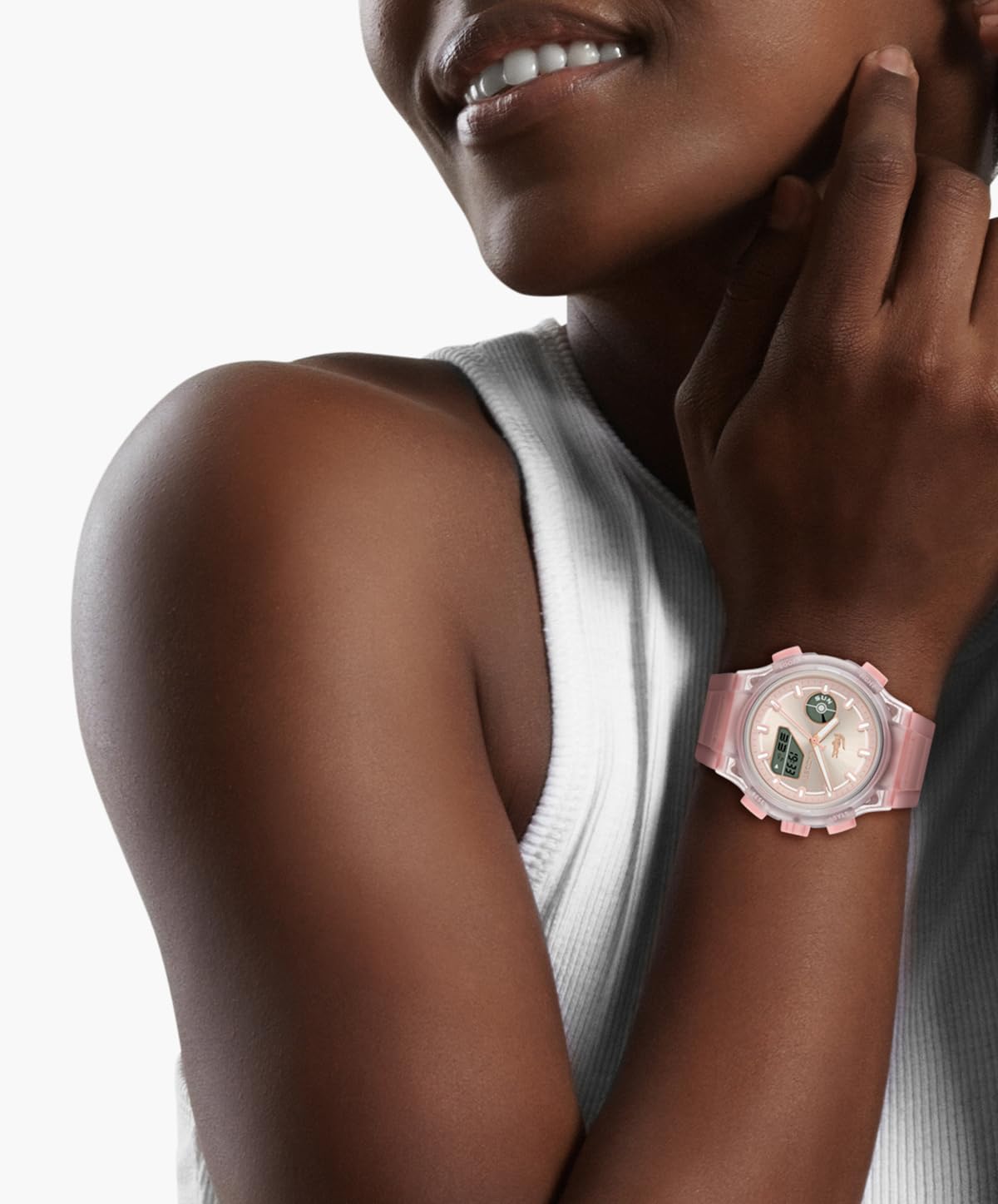 Lacoste LC33 Women's Analog-Digital Quartz Watch with Chronograph, Alarm and Calendar