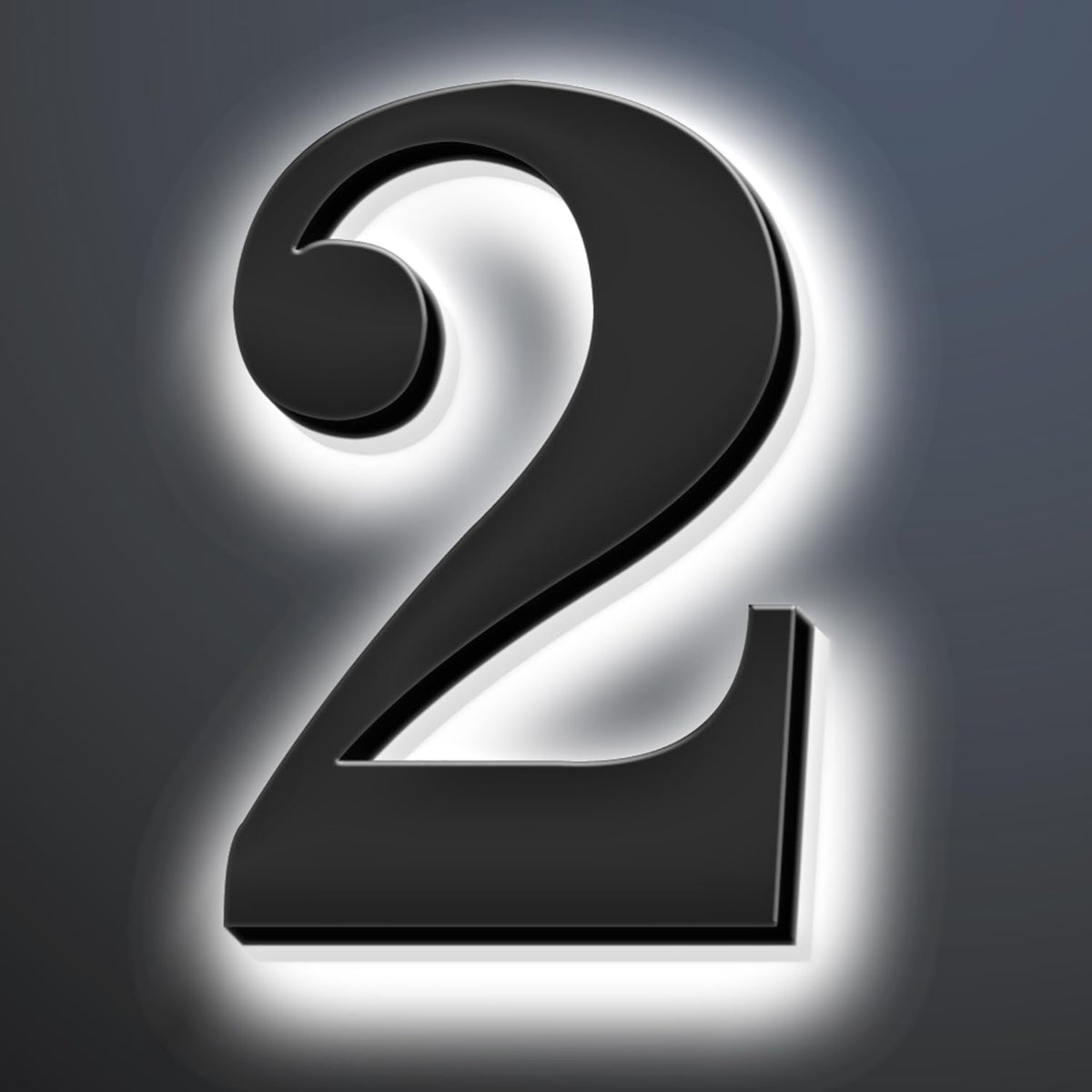 Backlit LED Illuminated House Numbers 20 Inch, Large Modern Lighted Home Address Numbers For Outside, Metal House Numbers With LED Lights, Illuminated Address Signs.