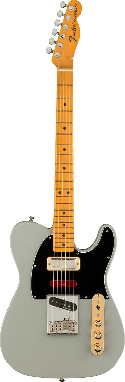 Fender Brent Mason Telecaster - Primer Gray Bundle with Deluxe Black Hard Case, Cable, Strap and Guitar Cleaning Kit
