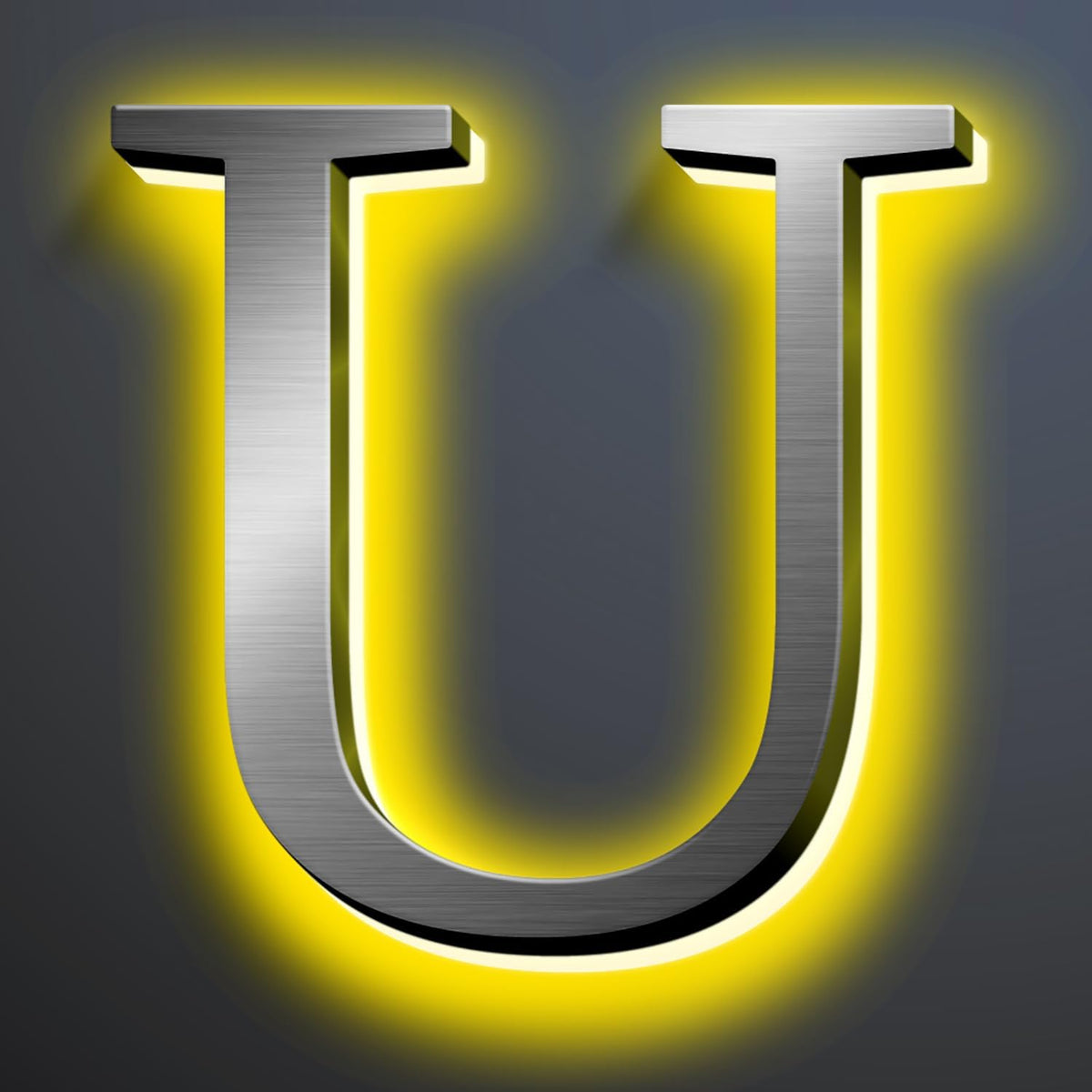 Illuminated LED House Numbers 20', Modern Upscale Look, Backlit LED Illuminated Home Address Number, Stainless Steel Hand-Polished For Lighted House Address Signs,U